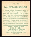 1934 Sky Birds #46 Capt. Oswald Boelcke