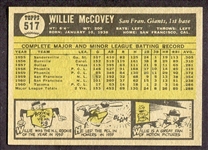 1961 Topps #517 Willie McCovey 