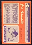 1970 Topps #150 Joe Namath