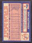 1984 Topps # 8 Don Mattingly RC Nrmt/Mt