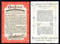 1880's Old Judge Gypsy Queen & Climax Trade Cards 10 Diff.