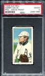 T206 Davis Philadelphia A's Old Mill PSA 2