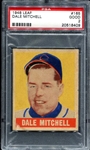 1949 Leaf #165 Dale Mitchell Short Print PSA 2