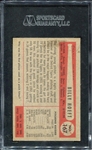 1954 Bowman #167 Billy Hoeft SGC 84