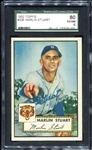 1952 Topps #208 Marlin Stuart SGC 80