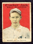 1915 Cracker Jack #158 Frederick Maisel New York Yankees