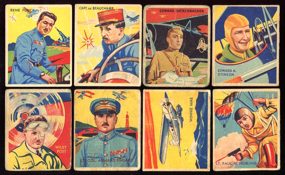 1933-34 National Chicle Sky Birds 8 Different