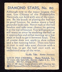 1935 Diamond Stars #80 Lou Chiozza Philadelphia Phillies