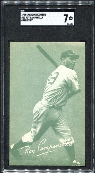 1953 Canadian Exhibit #20 Roy Campanella Green SGC 7 Highest Graded