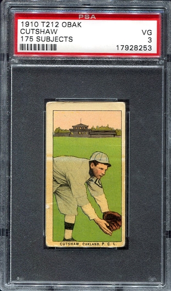 T212 1910 Obak Cutshaw Oakland PSA 3