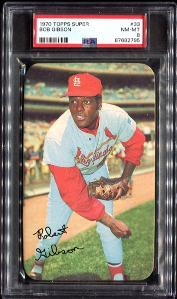 1970 Topps Super #33 Bob Gibson PSA 8