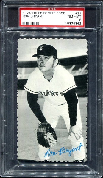 1974 Topps Deckle Edge #21 Ron Bryant PSA 8