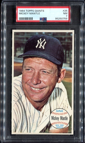 1964 Topps Giants #25 Mickey Mantle PSA 7
