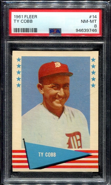 1961 Fleer #14 Ty Cobb PSA 8