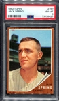 1962 Topps #257 Jack Sprigg PSA 8