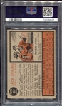 1962 Topps #257 Jack Sprigg PSA 8