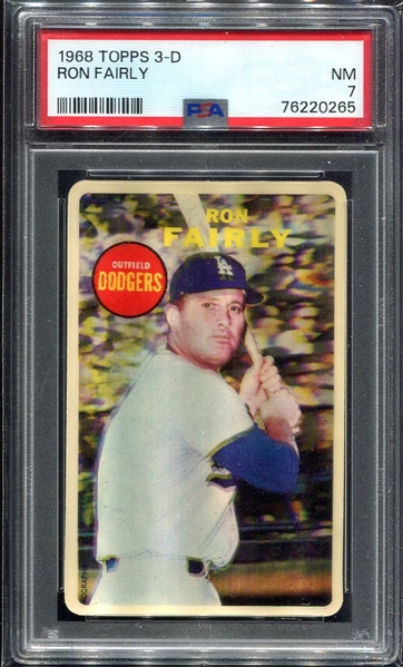 1968 Topps 3-D Ron Fairly PSA 7