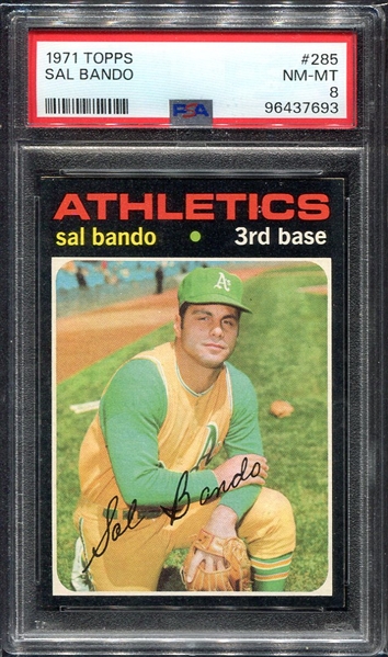 1971 Topps #285 Sal Bando PSA 8