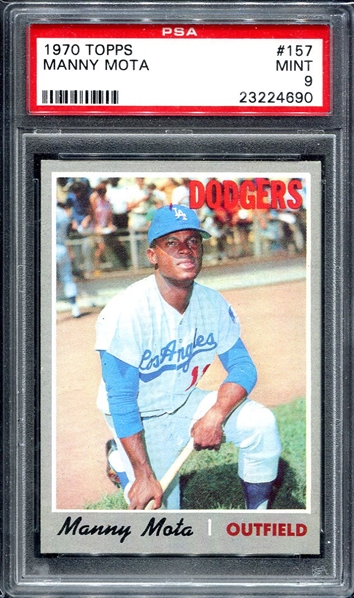 1970 Topps #157 Manny Mota PSA 9