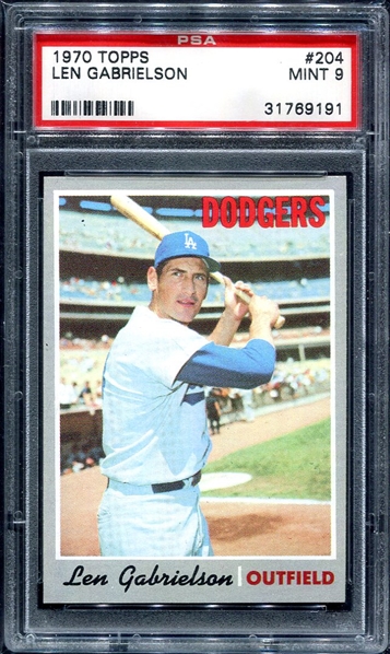 1970 Topps #204 Len Gabrielson PSA 9