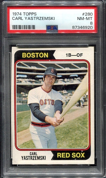 1974 Topps #280 Carl Yastrzemski PSA 8