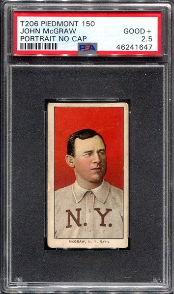T206 McGraw Portrait No Cap PSA 2.5
