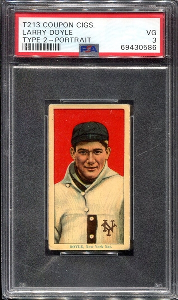 T213 Coupon Cigarettes Type 2 Larry Doyle Portrait PSA 3