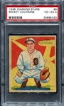 1936 Diamond Stars #9 Mickey Cochrane PSA 4