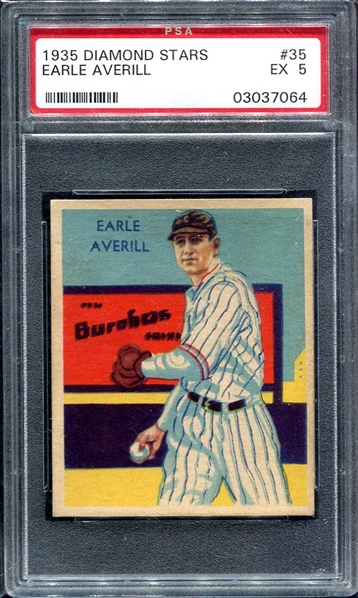 1935 Diamond Stars #35 Earle Averill PSA 5
