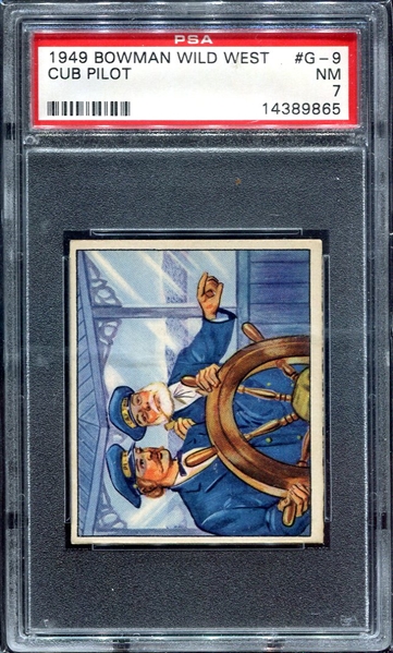 1949 Bowman Wild West #G-9 Cub Pilot PSA 7