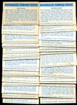 1972 Fleer Baseball Famous Feats Complete Set of 40