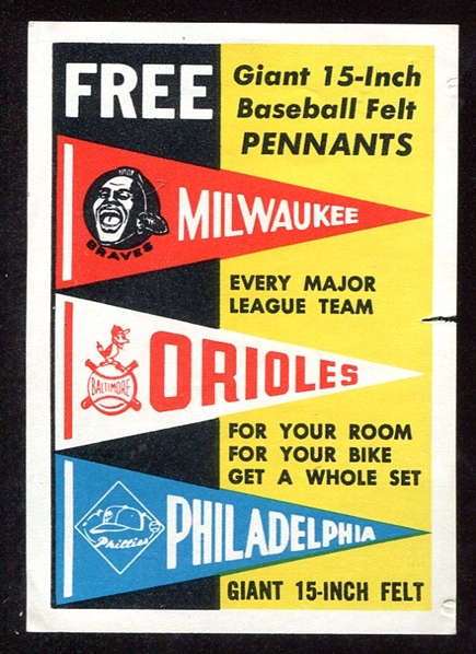 1959 Topps Baseball Insert 