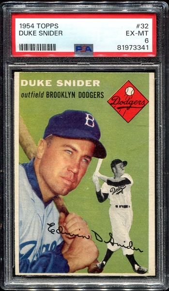 1954 Topps #32 Duke Snider PSA 6