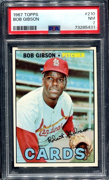 1967 Topps #210 Bob Gibson PSA 7