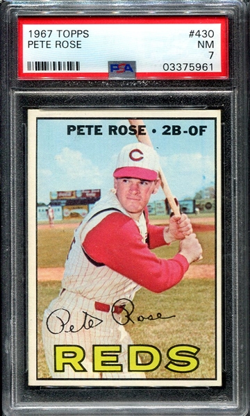 1967 Topps #430 Pete Rose PSA 7