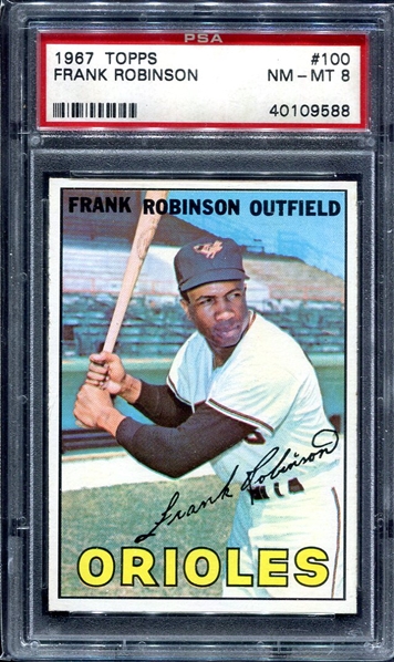 1967 Topps #100 Frank Robinson PSA 8