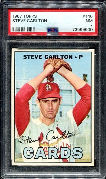 1967 Topps #146 Steve Carlton PSA 7