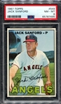 1967 Topps #549 Jack Sanford PSA 8