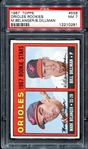 1967 Topps #558 Orioles Rookies M. Belanger/B. Dillman PSA 7