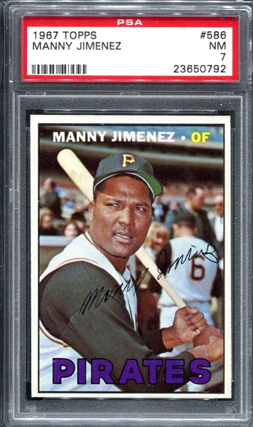 1967 Topps #586 Manny Jimenez PSA 7