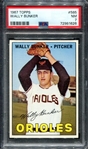 1967 Topps #585 Wally Bunker PSA 7