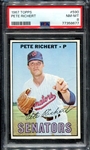 1967 Topps #590 Pete Richert PSA 8