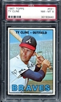 1967 Topps #591 Ty Cline PSA 8