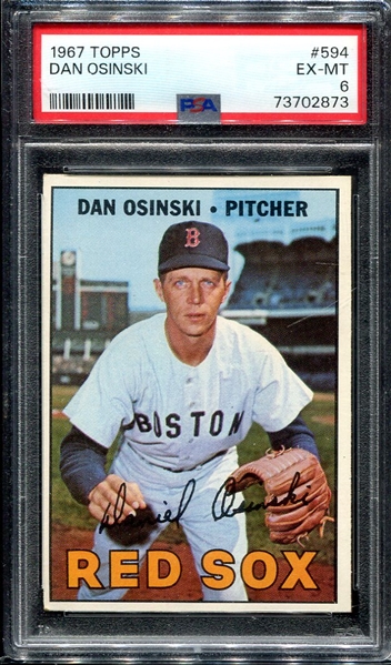 1967 Topps #594 Dan Osinski PSA 6