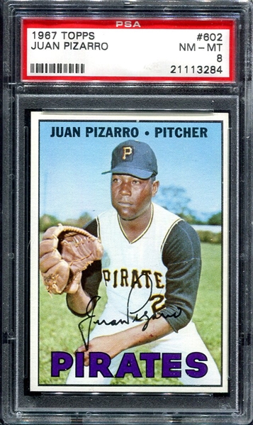 1967 Topps #602 Juan Pizarro PSA 8