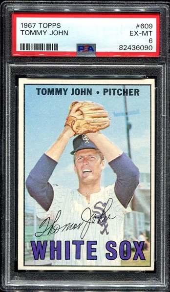 1967 Topps #609 Tommy John PSA 6