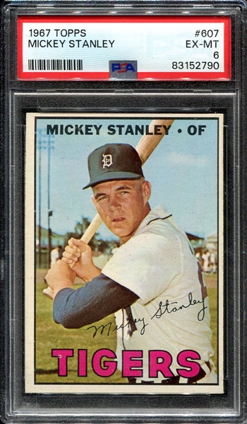 1967 Topps #607 Mickey Stanley PSA 6
