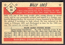 1953 Bowman Color #14 Billy Loes