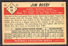 1953 Bowman Color #15 Jim Busby