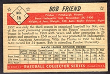 1953 Bowman Color #16 Bob Friend